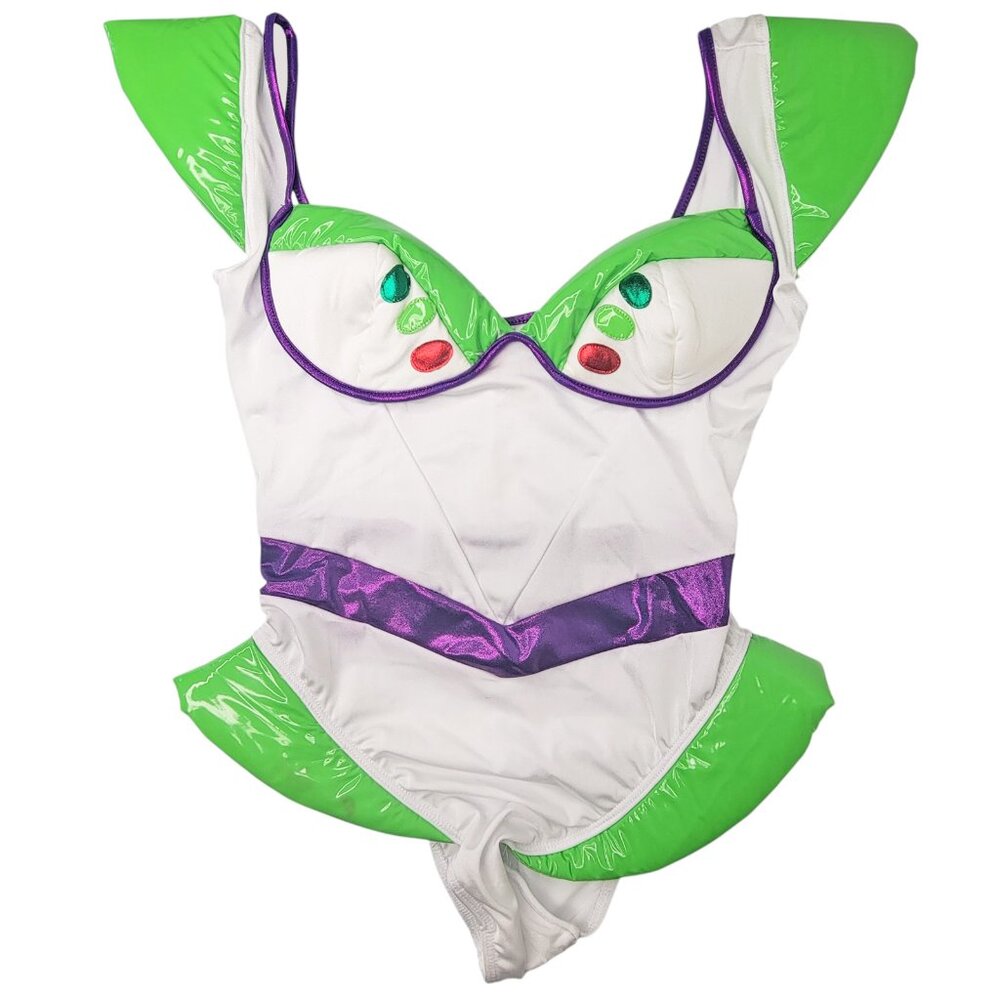 Galaxy Voyager Costume Bodysuit Pads Gloves Space Alien Buzz Lightyear Medium